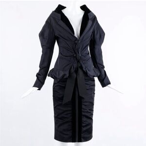 Yves Saint Laurent by Tom Ford F/W 2002 Black Silk Evening SKIRT ONLY